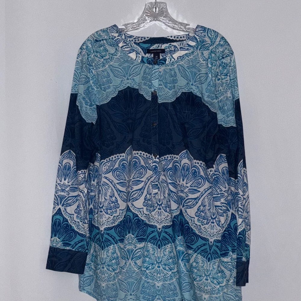 Lands’ End Long Sleeve Blouse - Picture 2 of 10